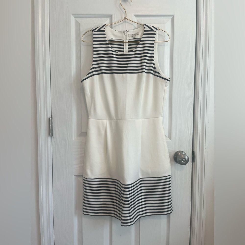 Madewell Fit & Flare Striped Mini Dress - Picture 2 of 5